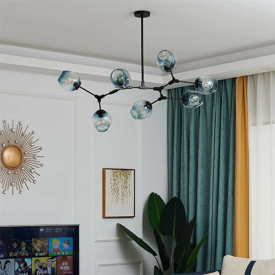 Modern Glass LED Chandelier Ball Lighting Lustre for Living Room Villa Bedroom Pendant Lamp Indoor Decoration Kitchen Fixtures 27 Modern Glass LED Chandelier Ball Lighting Lustre for Living Room Villa Bedroom Pendant Lamp Indoor Decoration Kitchen Fixtures 27