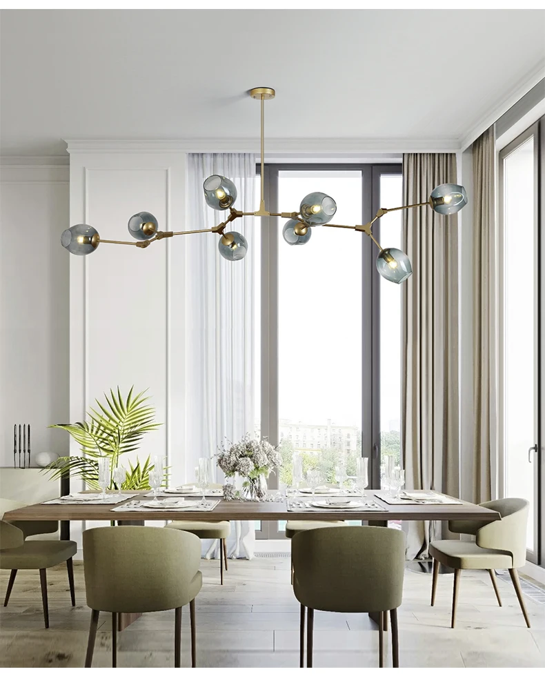 Modern Glass LED Chandelier Ball Lighting Lustre for Living Room Villa Bedroom Pendant Lamp Indoor Decoration Kitchen Fixtures 15 Modern Glass LED Chandelier Ball Lighting Lustre for Living Room Villa Bedroom Pendant Lamp Indoor Decoration Kitchen Fixtures 15