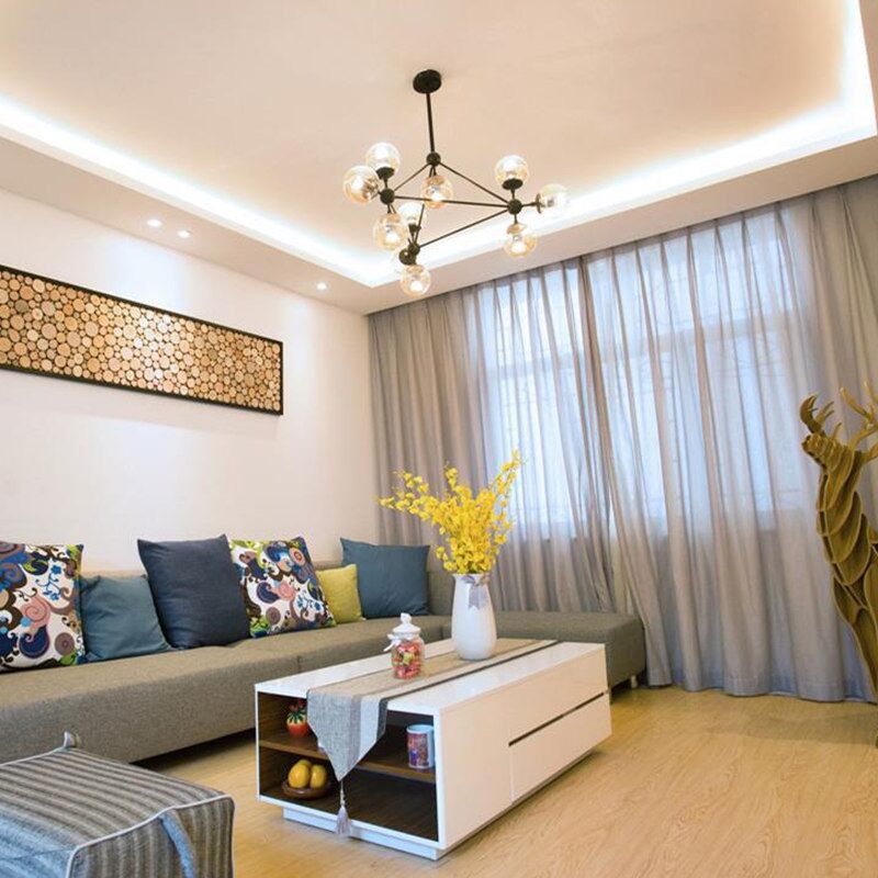 Modern 3/5/10/15/21 Heads Magic Bean Iron Pendant Light Vintage Glass Ball Lights American Nordic Dinning Room Hanging Lamps 29 Modern 3/5/10/15/21 Heads Magic Bean Iron Pendant Light Vintage Glass Ball Lights American Nordic Dinning Room Hanging Lamps 29